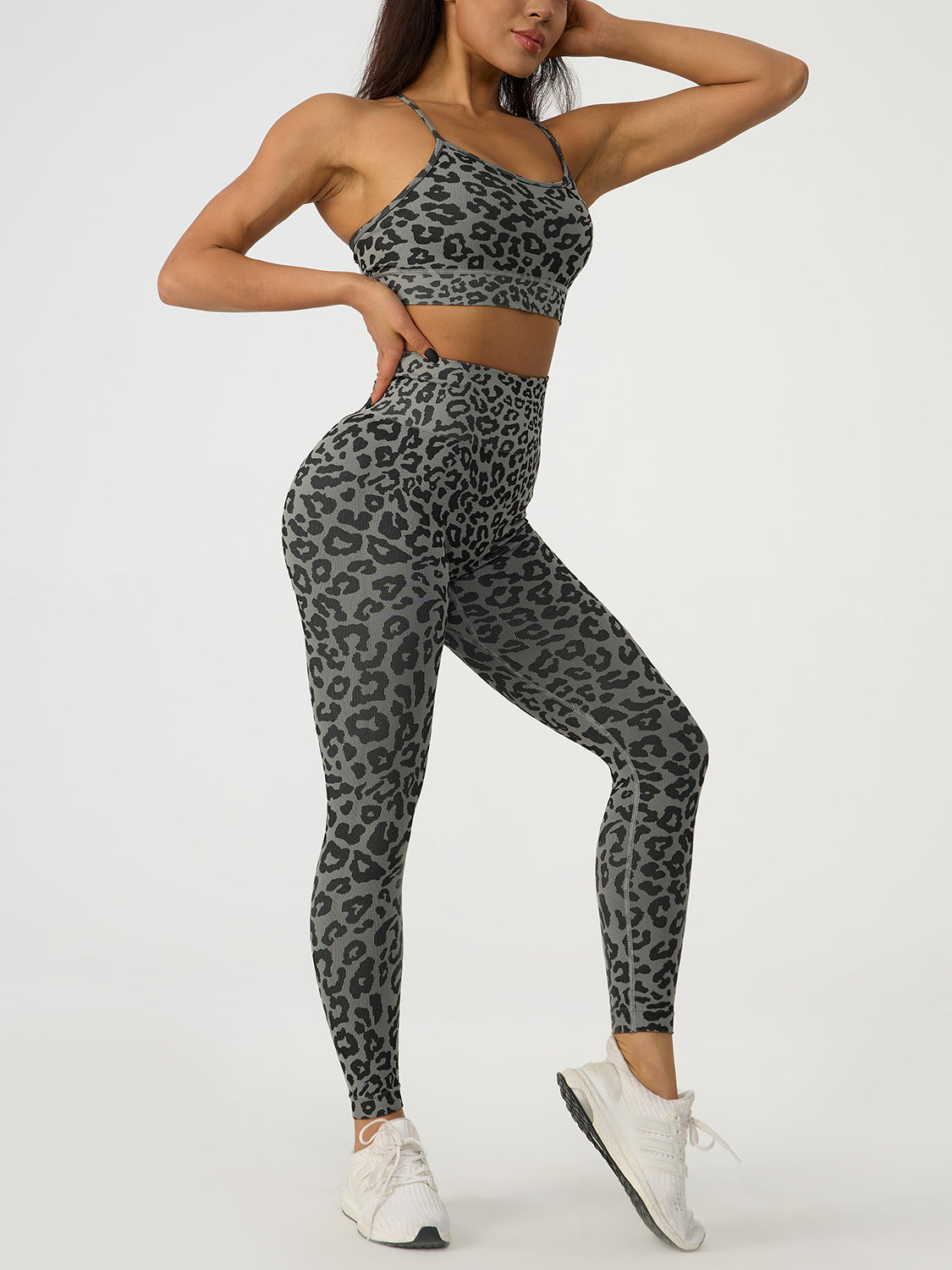 Leopard Crisscross Top and Leggings Active Set apparel & accessories