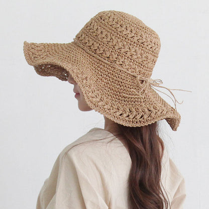 Handmade Hollowed Out Female Summer Seaside Straw Hat apparel & accessories
