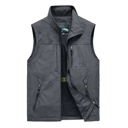 Men's Thin Fishing Mountaineering Photography Waistcoat Vest men's clothing