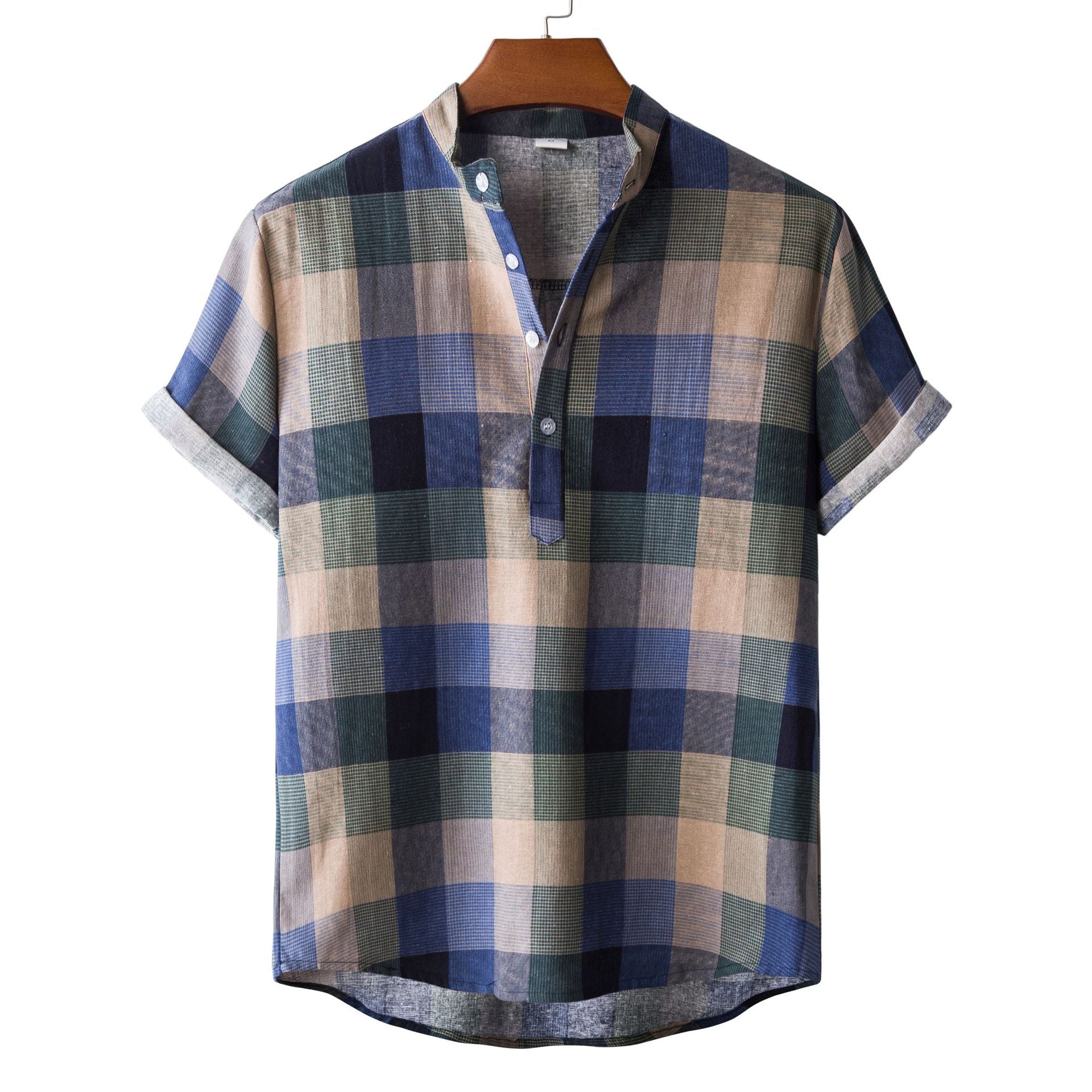 Men's Versatile Casual Linen Floral Shirt apparel & accessories