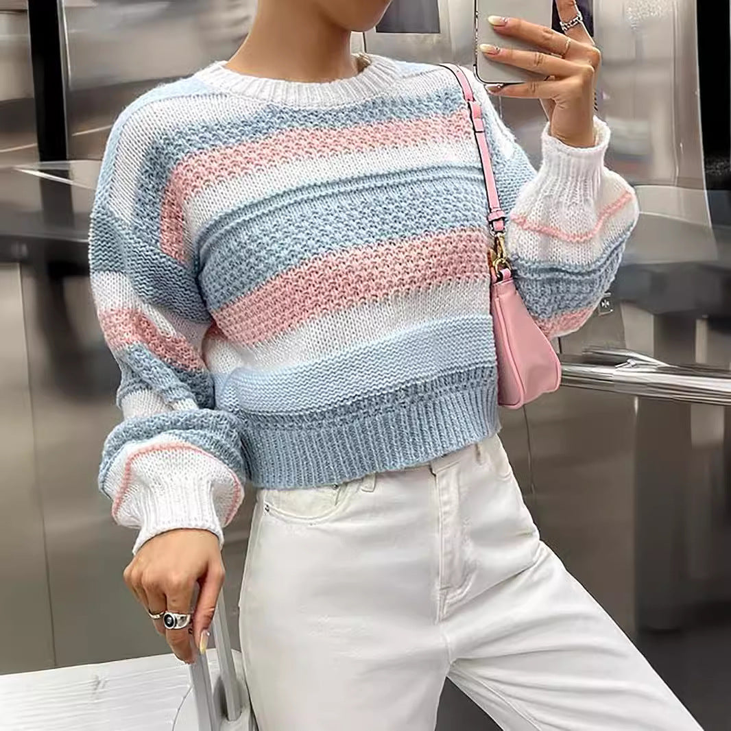 Women's Striped Elegant Fashion Knitted Pullover apparels & accessories