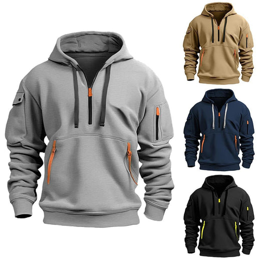 Cotton Dropped Shoulder Hooded Sweatshirt men's clothing