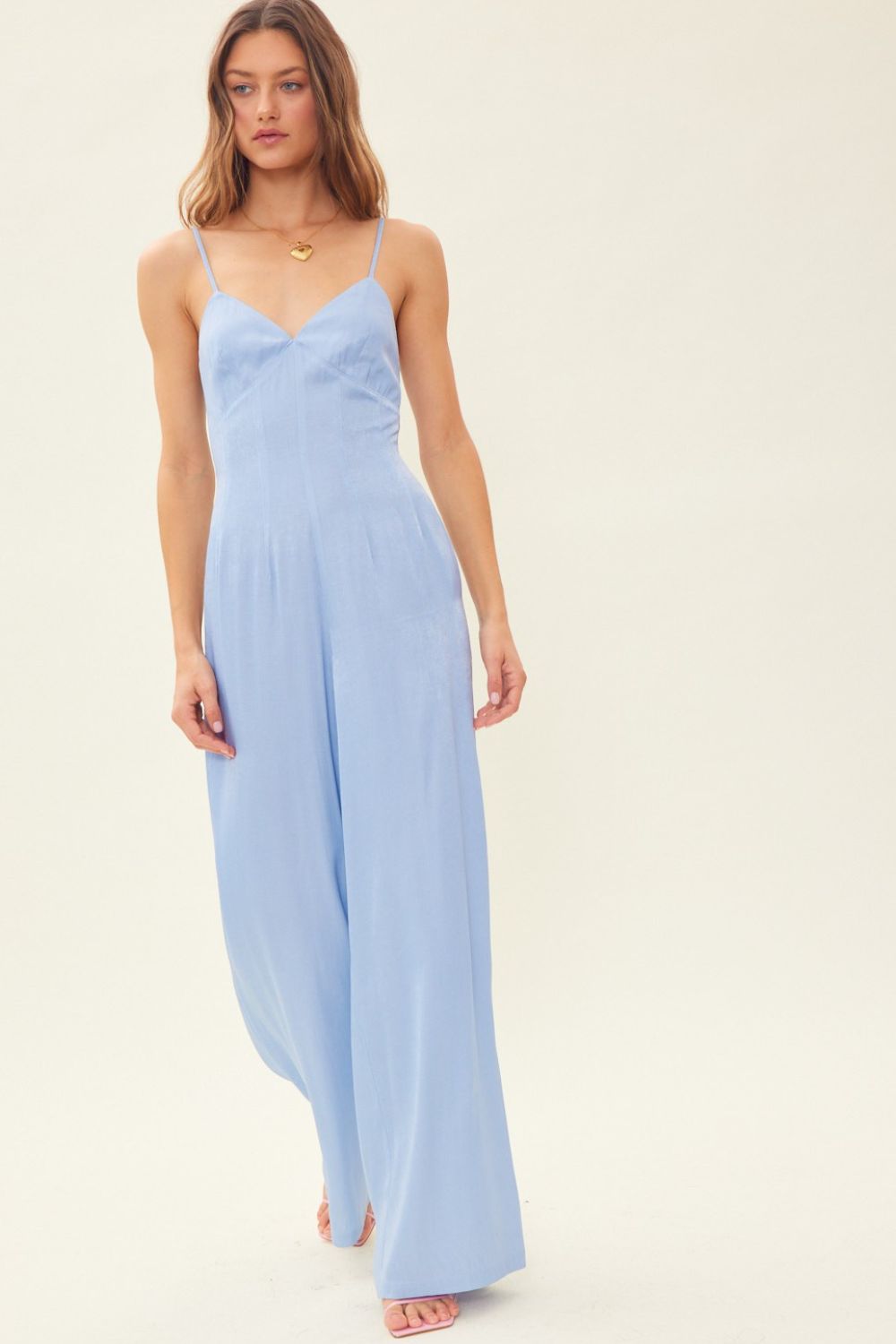 Idem Ditto Drawstring Back Sleeveless Wide Leg Jumpsuit Dresses & Tops