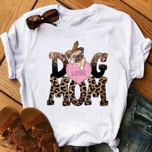 Pet Dog MOM Mother's Day Short Sleeve T-shirt Top apparel & accessories