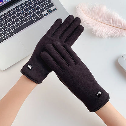 Winter Touch Screen Warm Gloves Simple Riding Cold-proof Fleece Gloves apparels & accessories