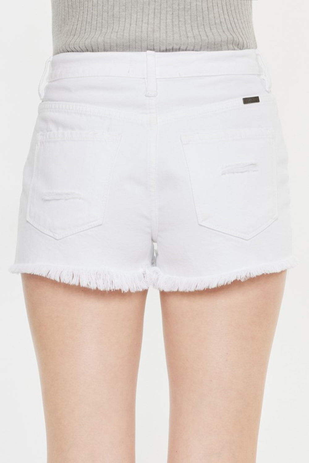 Kancan Raw Hem Distressed Denim Shorts Bottom wear