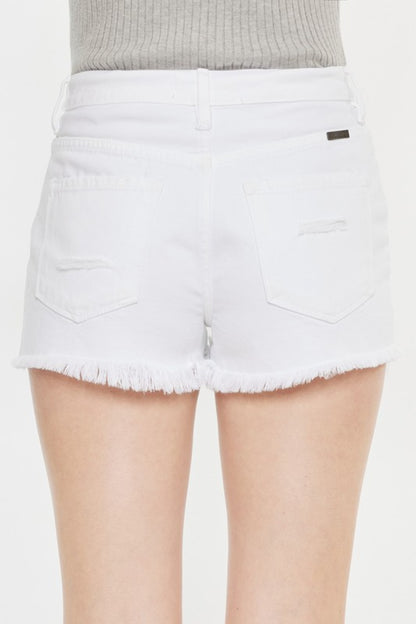 Kancan Raw Hem Distressed Denim Shorts Bottom wear