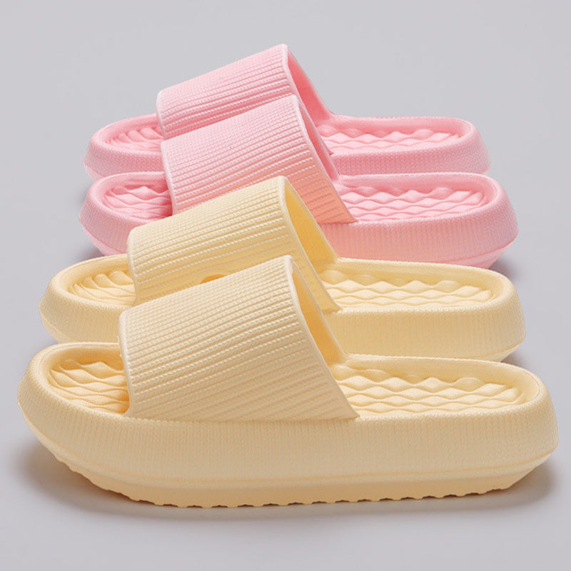 EVA Slippers Solid Color Rhombus Stripe Shoes & Bags