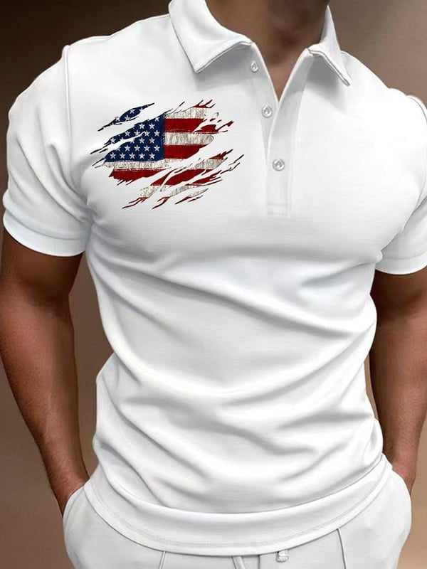 Men's T-shirt Outdoor Loose Lapel Short Sleeve apparel & accessories