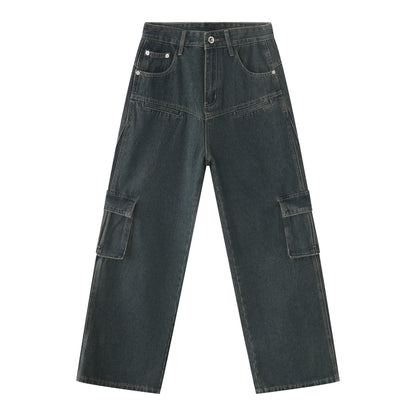 Men's Multi-pocket American Washed Jeans apparel & accessories