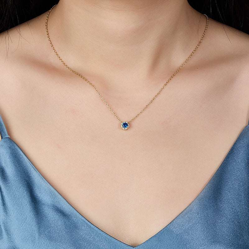 Clavicle Chain Colorful Zircon Exquisite Necklace Jewelry