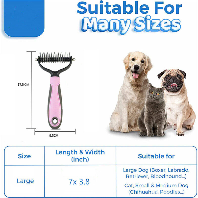 Grooming Brush For Pet Dog Cat De-shedding Tool 5