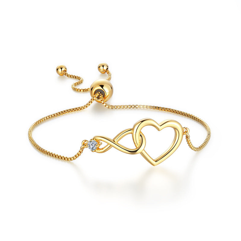 Classic Heart-shaped Zircon Eternal Bracelet Jewelry
