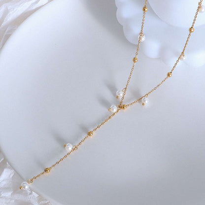 18K Gold-Plated Pearl Drop Necklace apparel & accessories