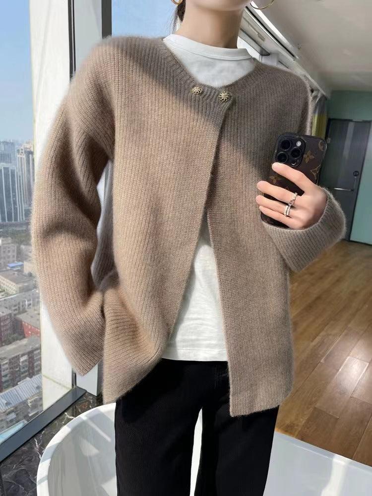 All-matching Wool Knit Cardigan apparels