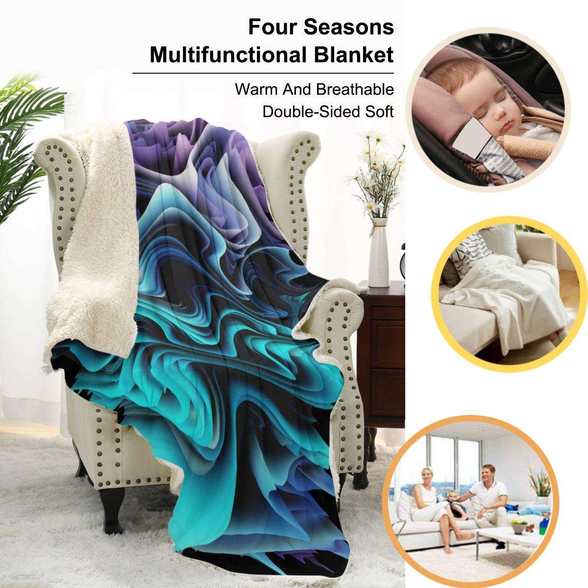 amber-Printed Blanket Home Decor