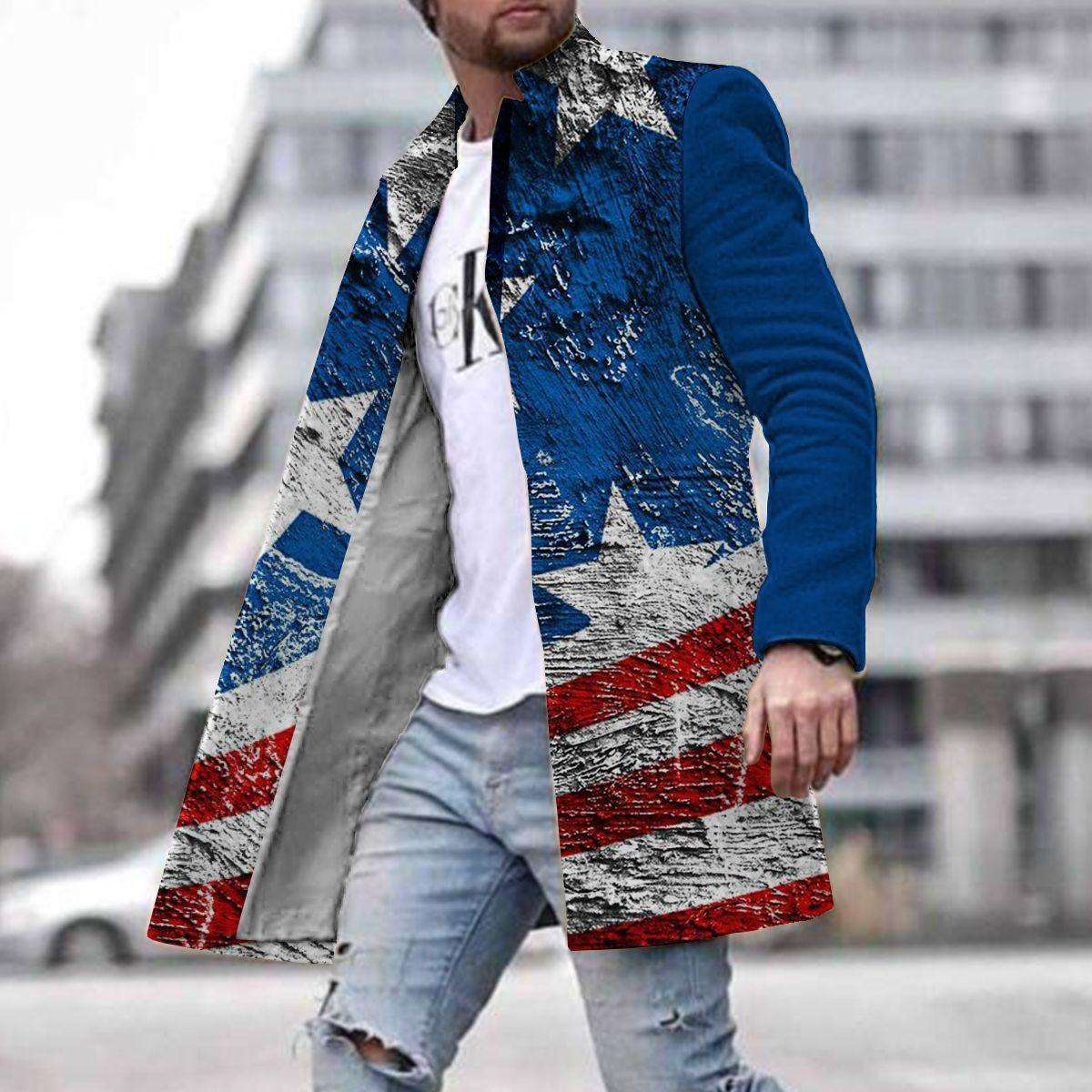 American New Men's Woolen Coat Winter clothes for men