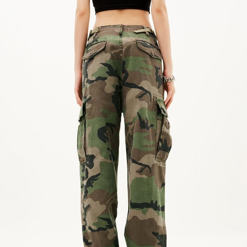 American Retro Hip Hop Camouflage Pants Men Pants & Jeans