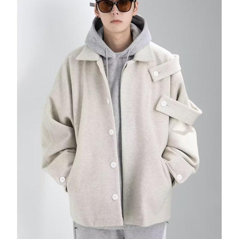 Autumn And Winter Woolen Trench Coat Winter clothes for men