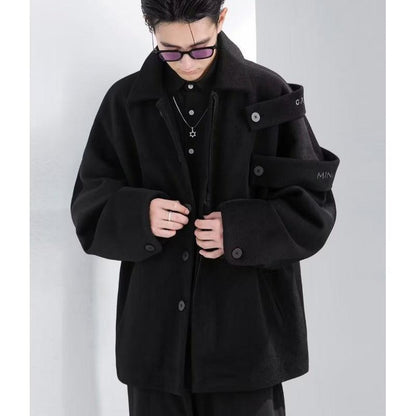 Autumn And Winter Woolen Trench Coat Winter clothes for men