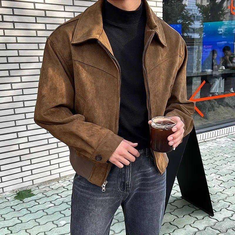 Autumn Loose Lapels Short Jacket Winter clothes for men