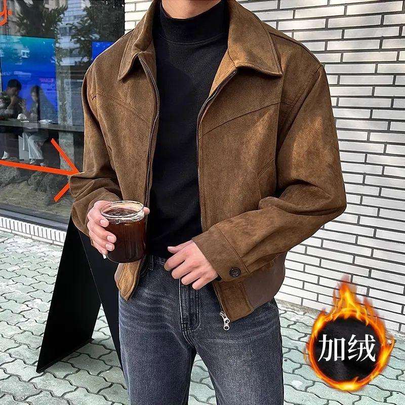 Autumn Loose Lapels Short Jacket Winter clothes for men