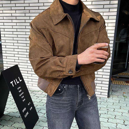 Autumn Loose Lapels Short Jacket Winter clothes for men