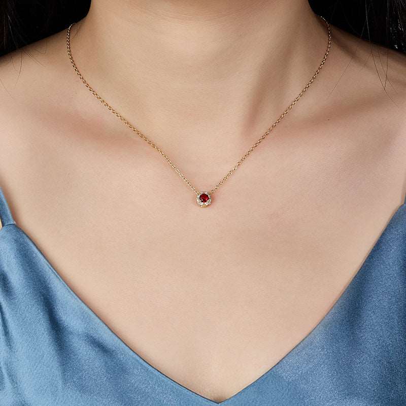 Clavicle Chain Colorful Zircon Exquisite Necklace Jewelry