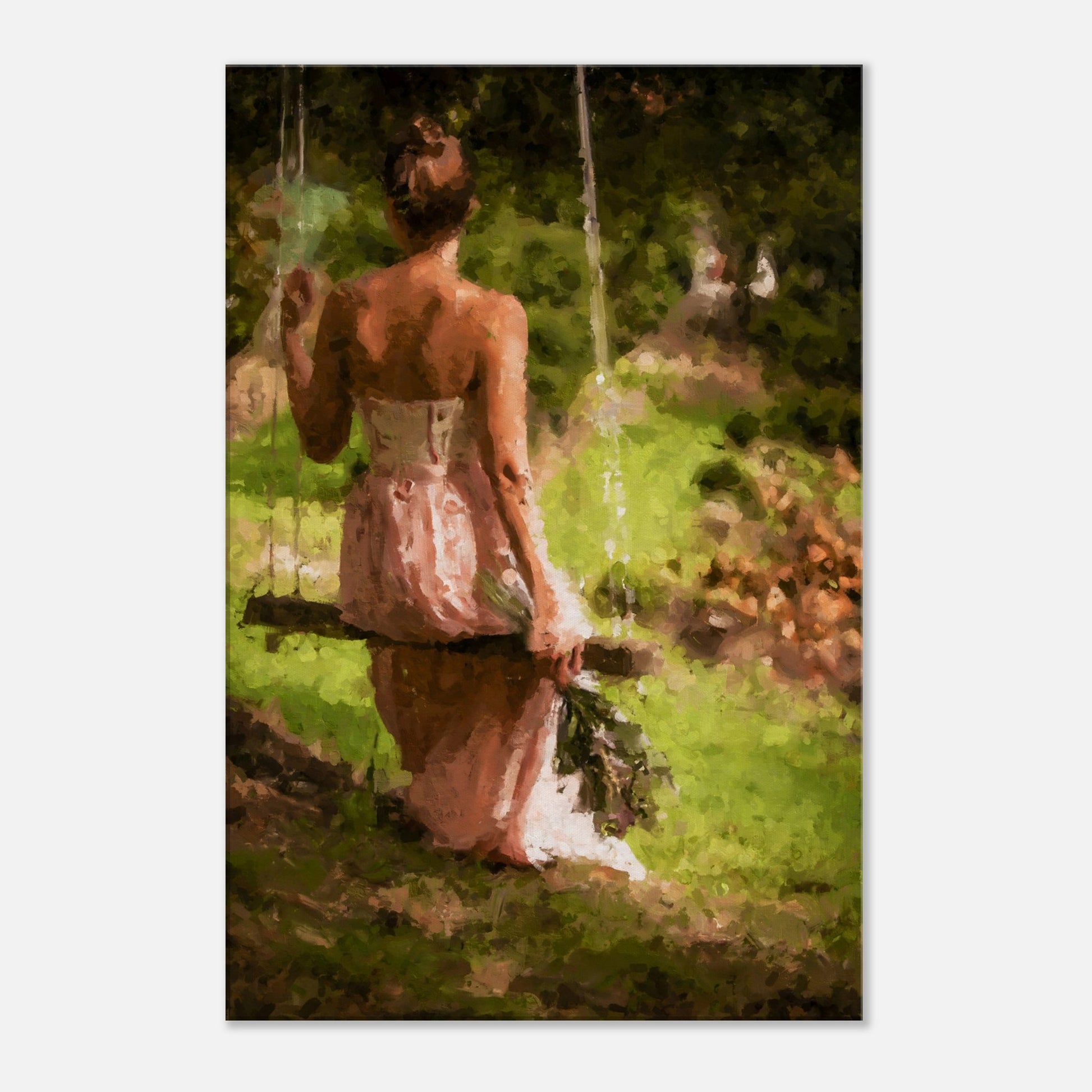 Girl on swing - Canvas Canvas