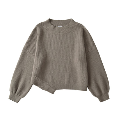 Leisure Slant-shoulder Loose Sweater apparels & accessories