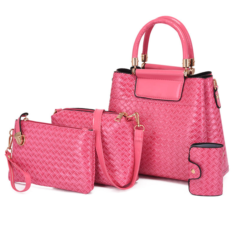 Fashion Embossed Four-piece Cover Mother Bag With Large Capacity apparel & accessories