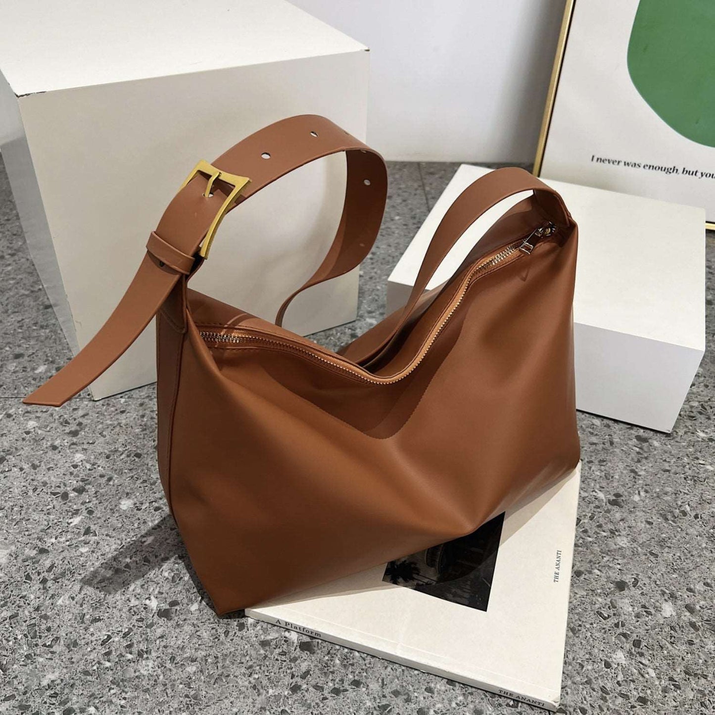 Adjustable Strap PU Leather Handbag apparel & accessories