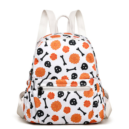 Halloween Skull Print Backpack For Women halloween