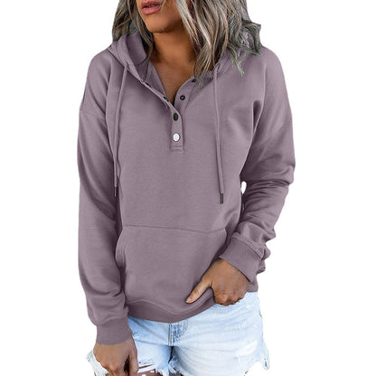 Women's Long-sleeved Loose Casual Hooded Sweater apparels & accessories