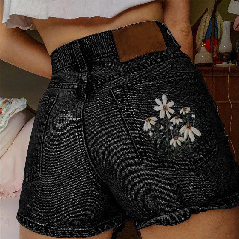 Printed Summer Artistic Vintage Women's Clothing Denim Shorts apparel & accessories