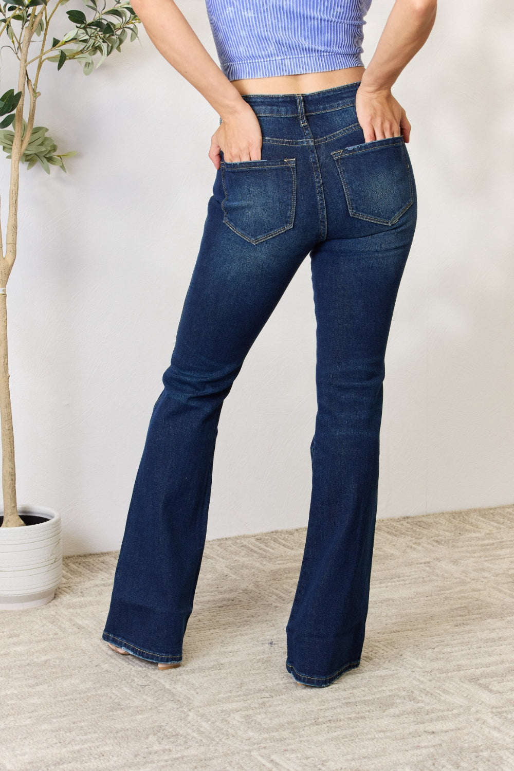 Kancan Full Size Slim Bootcut Jeans apparel & accessories