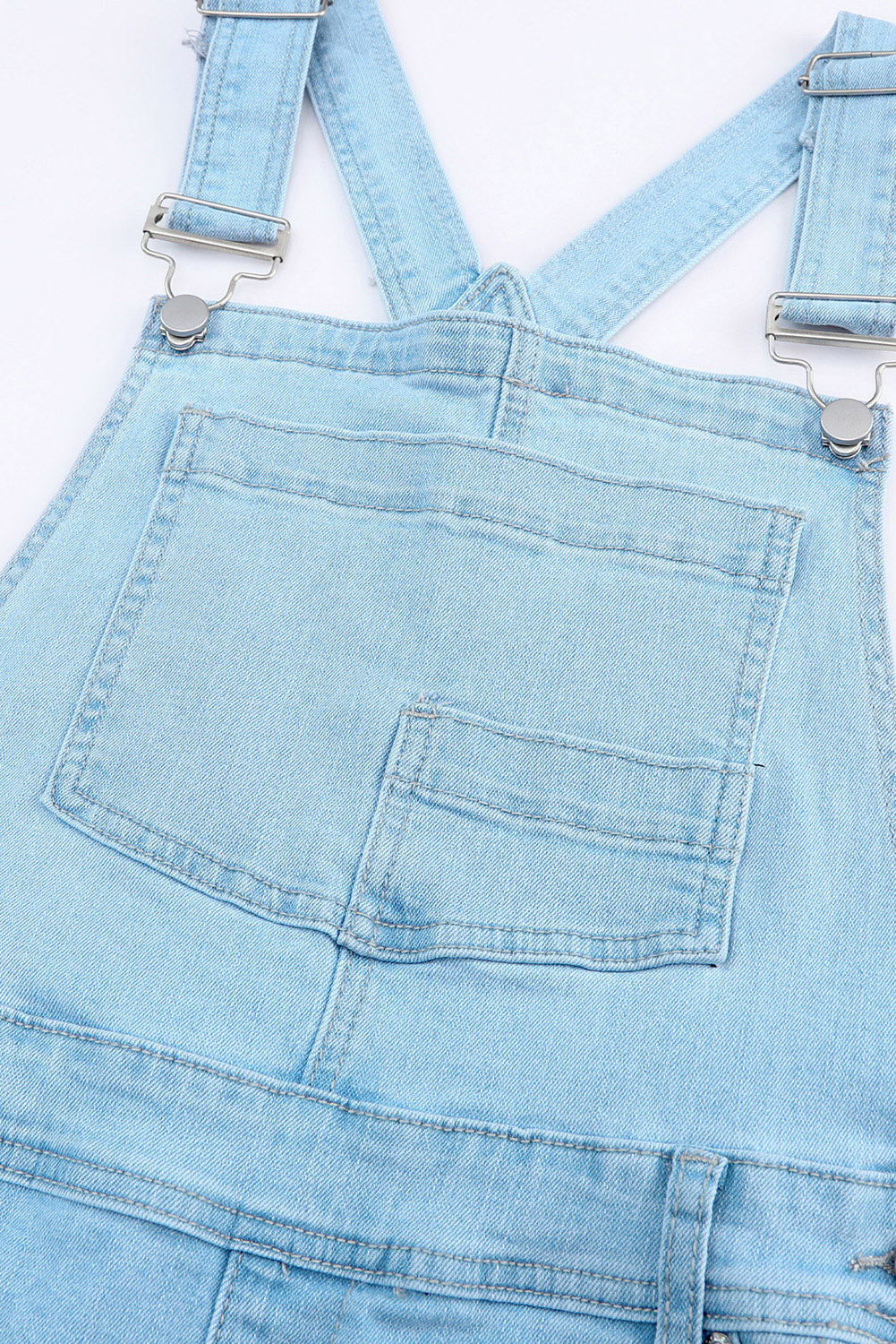 Distressed Denim Overalls with Pockets apparel & accessories