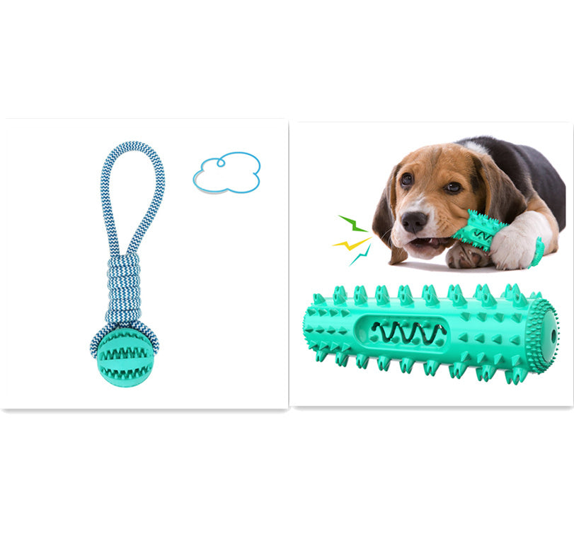 Dog Toys Balls Interactive Treat Rope Rubber Leaking Balls For Small Medium Dogs Chewing Bite Resistant Pet Tooth Cleaning Dog Toys