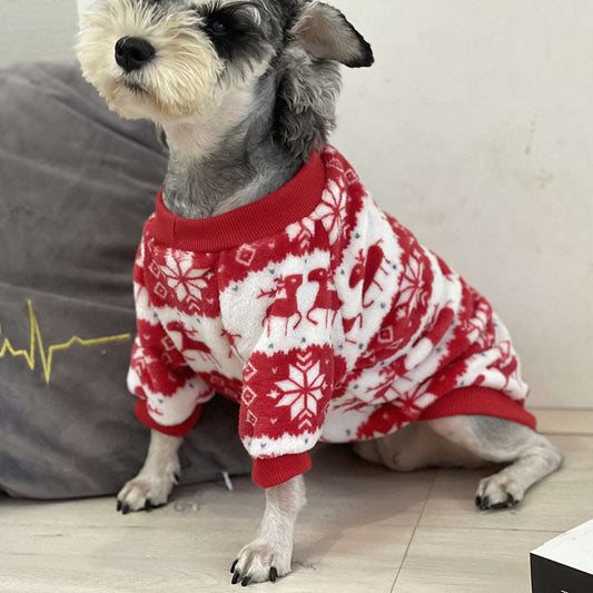 Winter Warm Padded Christmas Pet Sweater pet cloths