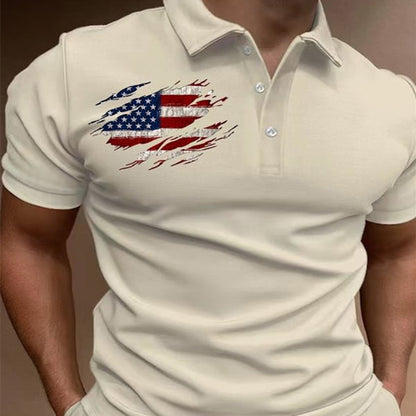 Men's T-shirt Outdoor Loose Lapel Short Sleeve apparel & accessories