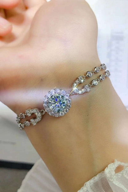 2 Carat Moissanite Double-Layered Bracelet apparel & accessories