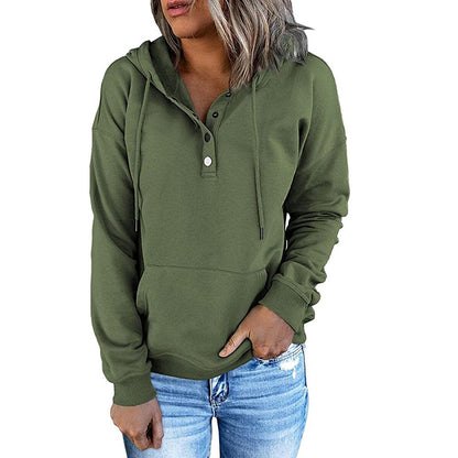 Women's Long-sleeved Loose Casual Hooded Sweater apparels & accessories