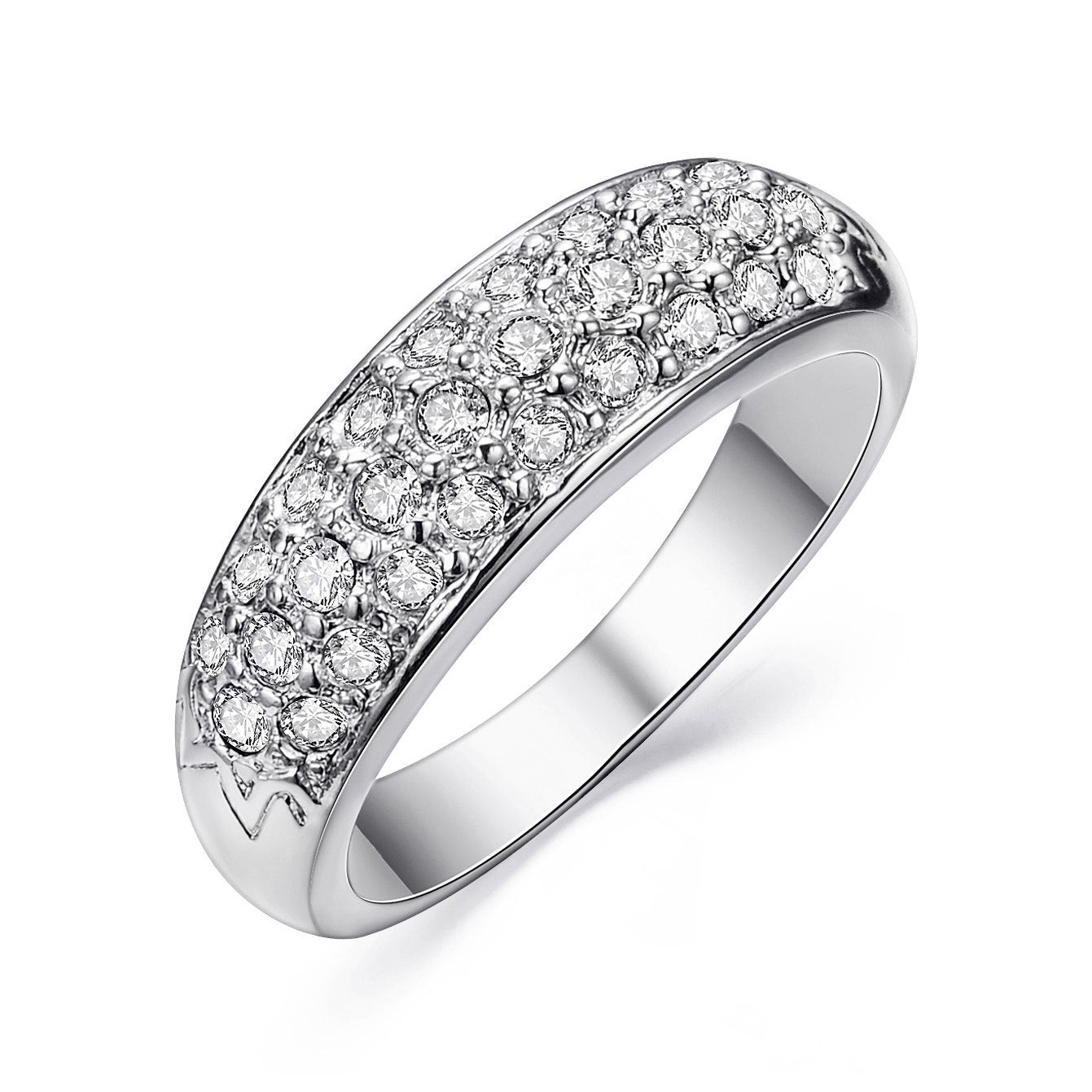 Women's Simple Fashion Pave Spot Drill Ring Jewelry