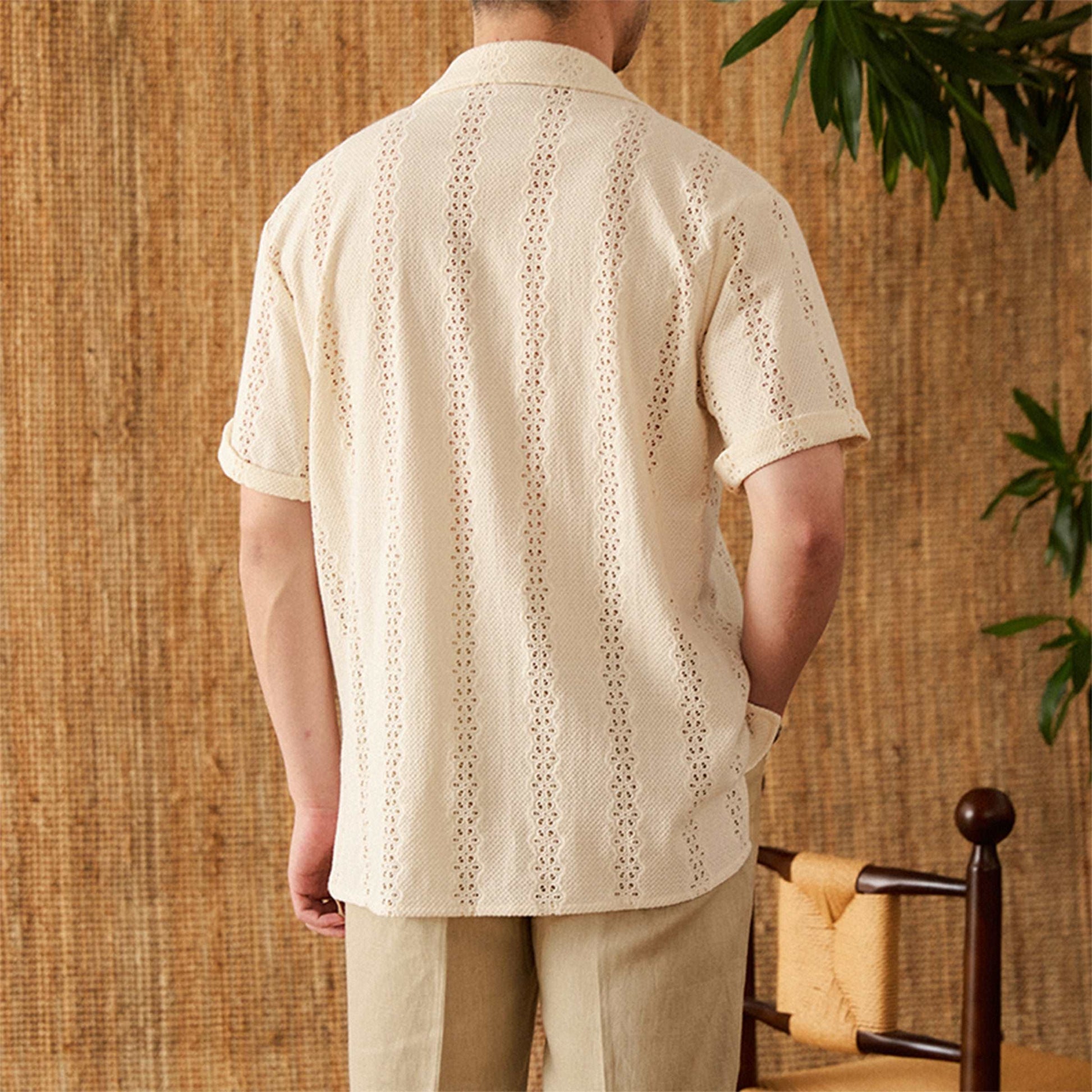 Cuban Collar Summer Thin Short-sleeved Shirt men's clothing