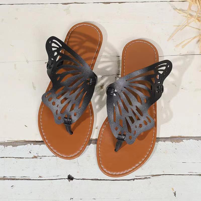 Summer Sandals Vintage Flip Flop Butterfly Wings Flat Shoes Outdoor Slippers Shoes & Bags