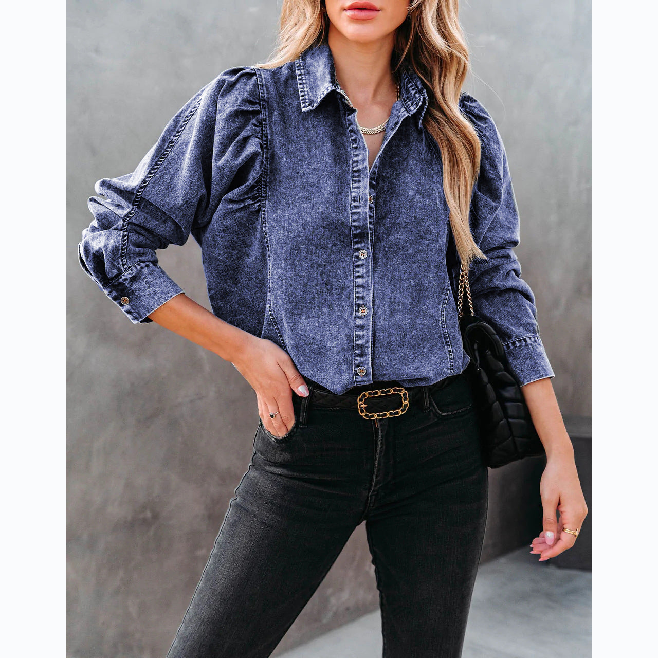 Casual Fashion Street Style Denim Shirt Female apparel & accessories