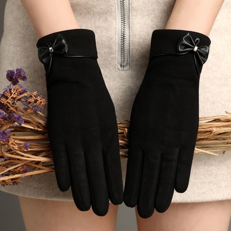 Bow Tie Touch Screen Warm Gloves apparels & accessories