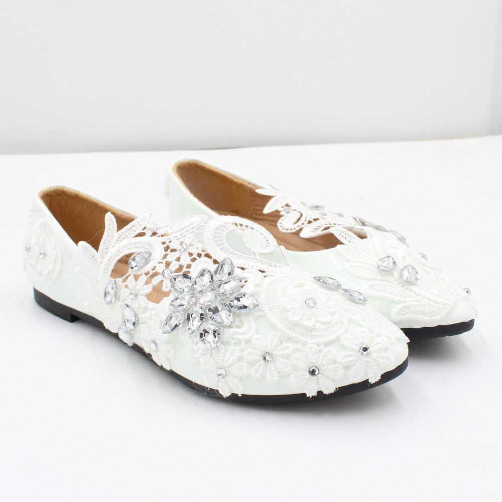 White Wedding Shoes High Heel Shoes & Bags