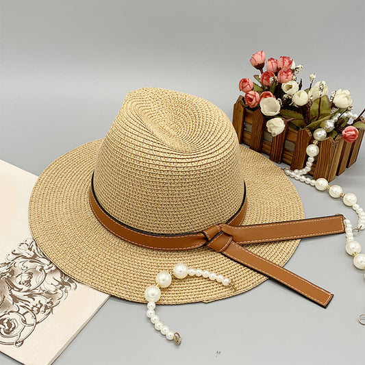 Wide Brim Paper Braided Hat Accessories for women