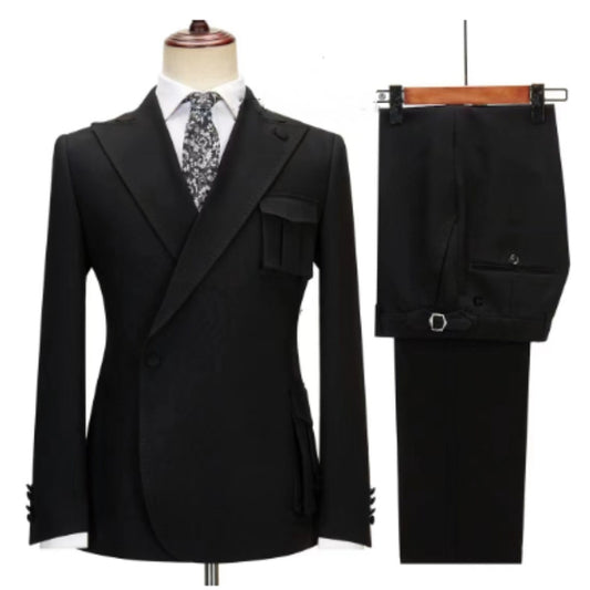 Suit Double Breasted Men's Striped Two-piece Set men's clothing